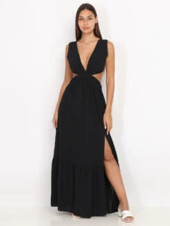 Robe Longue Cut Out à Fente