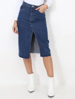 Jupe Denim Fendue