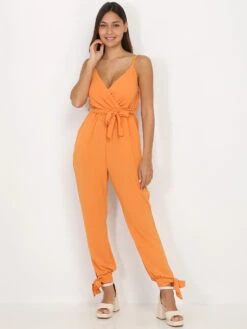 Combinaison Cache-coeur Orange à Cheville Nouée Orange