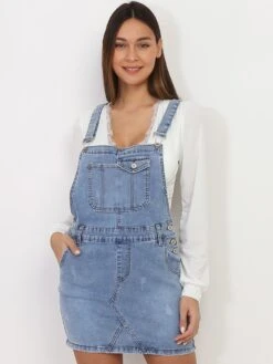 Robe Salopette En Denim