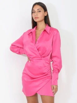 Robe Portefeuille Satinée