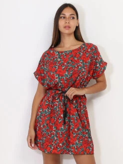 Robe Fleurie Avec Cordon
