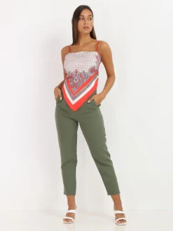 Top Bandana Satiné -Mode Étoilée Soldes Magasin R15 5520 1 RED 3