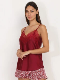 Caraco à Col V En Dentelle