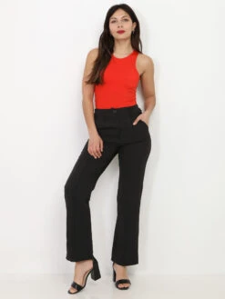 Body Satiné Sans Manches -Mode Étoilée Soldes Magasin R22 3319 RED 3