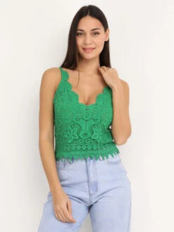 Top Court En Crochet -Mode Étoilée Soldes Magasin RK10 89023 GRN 3