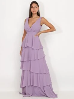 Robe Longue à Volants -Mode Étoilée Soldes Magasin RK26 R1431 LTPRP 4