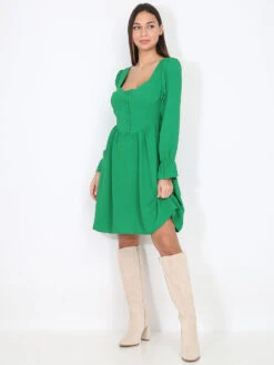 Robe Patineuse Style Corset -Mode Étoilée Soldes Magasin S09 L53037 GRN 4