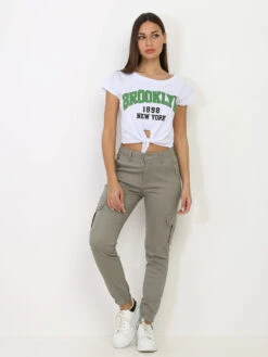 Crop Top Brooklyn à Nouer -Mode Étoilée Soldes Magasin S15 12729 WHT 3