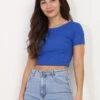 Crop Top Dos Nu à Lanières Croisées