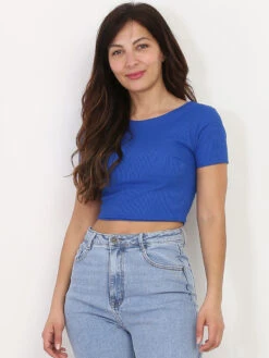 Crop Top Dos Nu à Lanières Croisées
