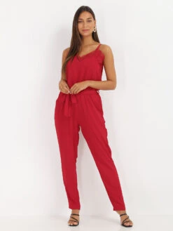 Combinaison à Décolleté En Dentelle -Mode Étoilée Soldes Magasin S28 OR5796 RED 3