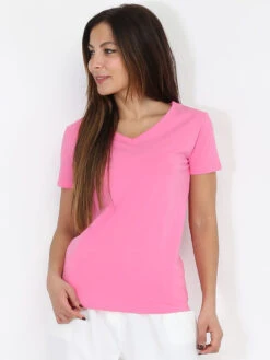 T-shirt Basique à Col V