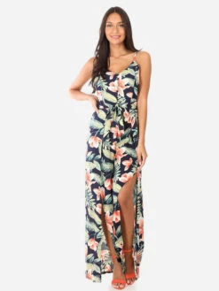 Combinaison Fluide à Fleurs Fendue -Mode Étoilée Soldes Magasin T13 1863 3 NVY 3