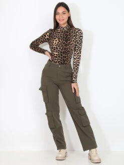 Body Moulant à Motif Léopard -Mode Étoilée Soldes Magasin T18 22585 31 LEO 4