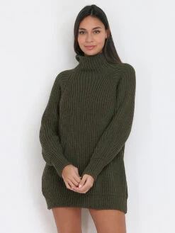 Robe Pull à Manches Ballon