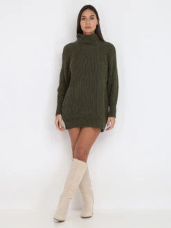 Robe Pull à Manches Ballon -Mode Étoilée Soldes Magasin T27 3208 KHK 3