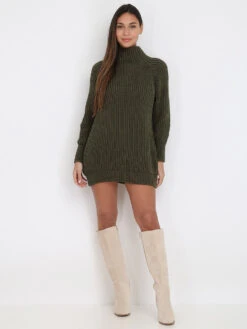 Robe Pull à Manches Ballon -Mode Étoilée Soldes Magasin T27 3208 KHK 4