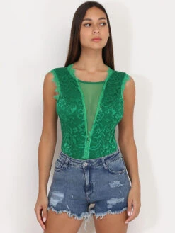 Body En Dentelle à Dos Ouvert