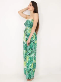 Mode Étoilée Soldes Magasin 22 Combinaison Bustier à Motif Tropical