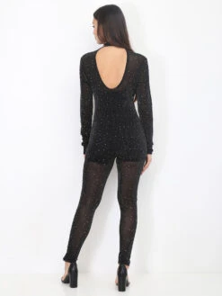 Combinaison Pailletée à Strass 7 Combinaison Pailletée à Strass -Mode Étoilée Soldes Magasin U04 22918 1 BLK 3
