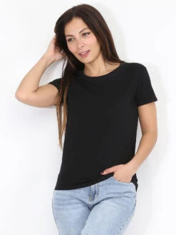 T-shirt Basique à Col Rond