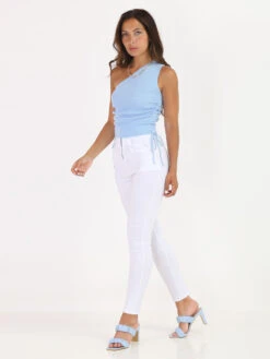 Top Asymétrique Et Froncé 5 Top Asymétrique Et Froncé -Mode Étoilée Soldes Magasin U12 H7861 LTBLU 3