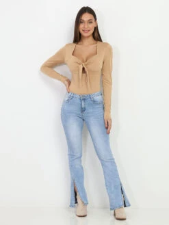 Body Noué à Manches Longues -Mode Étoilée Soldes Magasin U14 13069 TAU 3