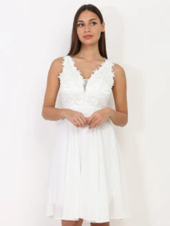 Robe Patineuse Broderie Et Perles Grandes Tailles