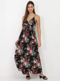 Robe Longue à Imprimé Floral