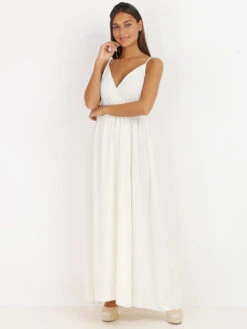 Robe Longue Portefeuille -Mode Étoilée Soldes Magasin U31 51579 WHT 3