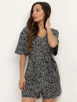 Combi-short à Imprimé Floral -Mode Étoilée Soldes Magasin V16 89078 1 BLK 4