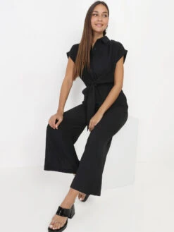 Combinaison Fluide à Nouer -Mode Étoilée Soldes Magasin W04 23374 BLK 4