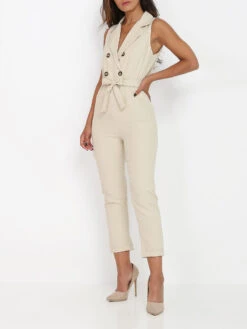 Combinaison Sans Manches Style Blazer