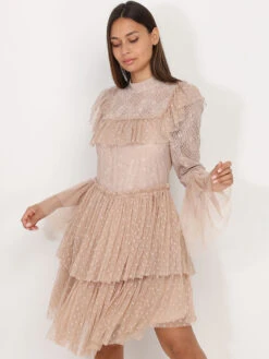 Robe Patineuse En Tulle Et Dentelle