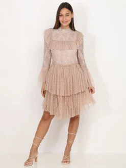 Robe Patineuse En Tulle Et Dentelle -Mode Étoilée Soldes Magasin W30 FMC 149 TAU 3