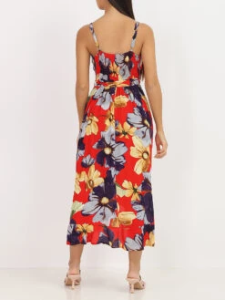 Robe Portefeuille à Fleurs Tropicales -Mode Étoilée Soldes Magasin X23 1869 1 RED 3