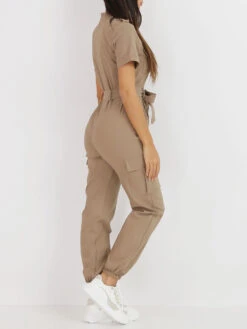 Combinaison Ceinturée à Poches -Mode Étoilée Soldes Magasin X28 5151 BGE 3