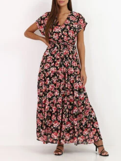 Robe Longue à Fleurs Et Détails