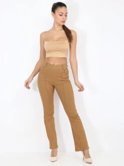 Crop Top Bandeau à Fines Bretelles -Mode Étoilée Soldes Magasin Y11 5009 BGE 4