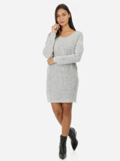 Robe Pull Grandes Tailles Torsadé -Mode Étoilée Soldes Magasin Y26 360GT LTGRY 3