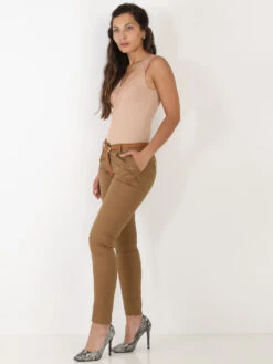 Top Moulant Beige à Décolleté En Dentelle Beige -Mode Étoilée Soldes Magasin Z12 198109 BGE 3